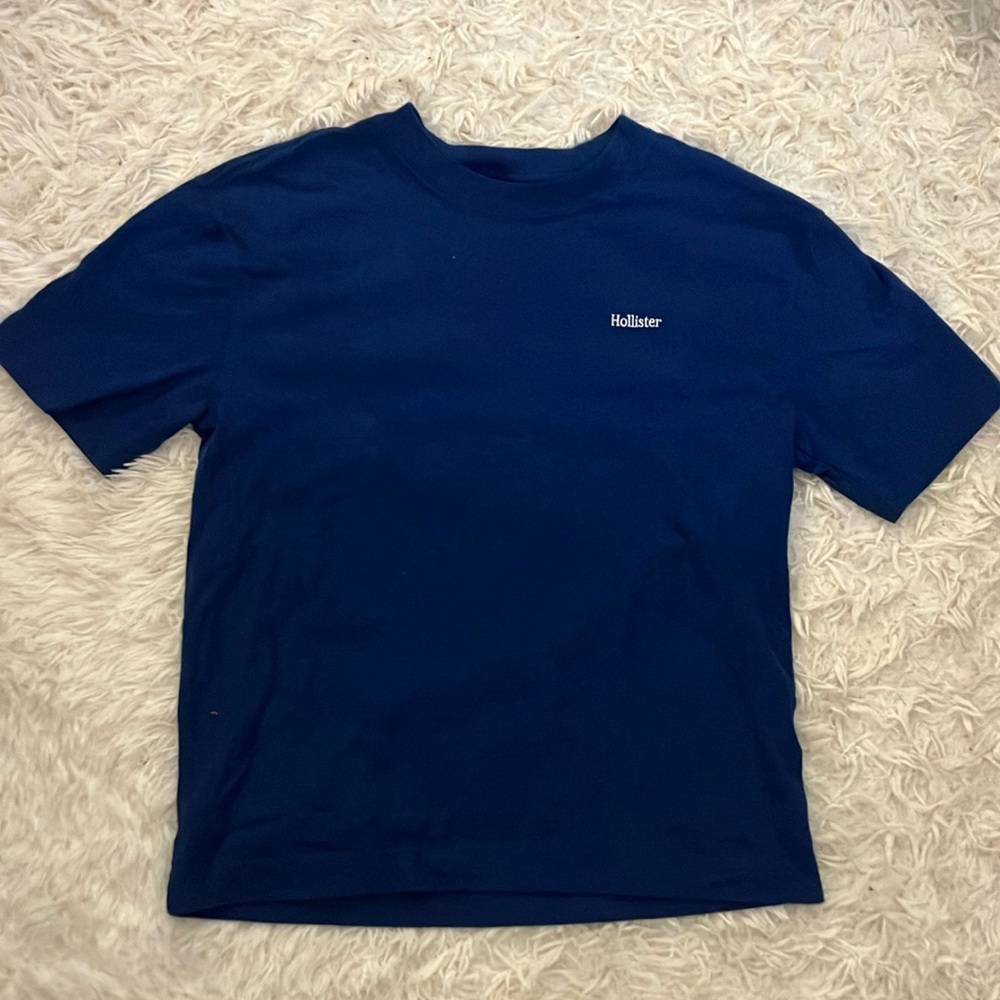 Hollister Mens Dark Blue Heavyweight T-Shirt